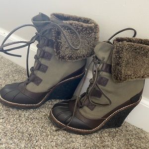 Tory Burch winter wedges